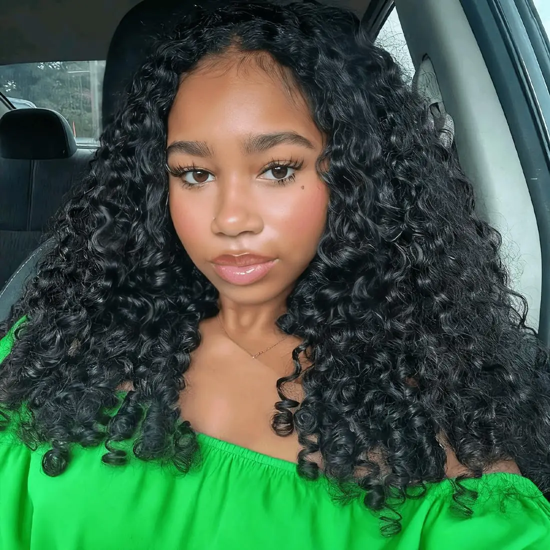 Burmese Curly 3 IN 1 Half Wigs Human Hair Machine Made Wig Human Hair Ready to Wear Half Wig Drawstring Burmese Curly Hair Half