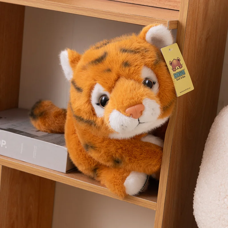 30/45/65cm Prone Position Tiger Plush Toy Sleep Companion Doll Stuffed Animal Tiger Toy Kid Classic Birthday Xmas Gift