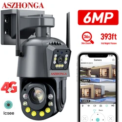 4G Sim Card PTZ IP Camera Dual Len 60X Zoom Outdoor Human Detection Wireless CCTV Security Surveillance Camera 2 Way Audio