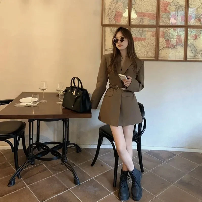 Black Suit Coat Women Senior Suit Top 2023 Spring and Autumn Small Crowd Foreign Style Thin Casual Versatile Fashionable Blazer