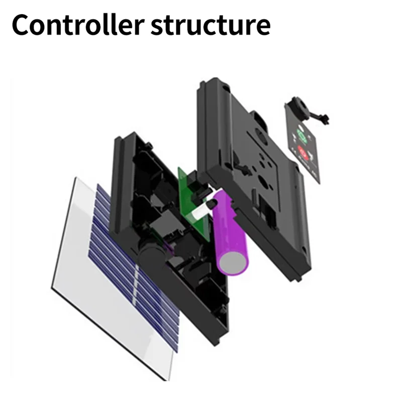 

AB66-Solar Battery Box For LED String Lights Outdoor String Lights Control Panel Lithium Panel Light W/Remote Control (24V)