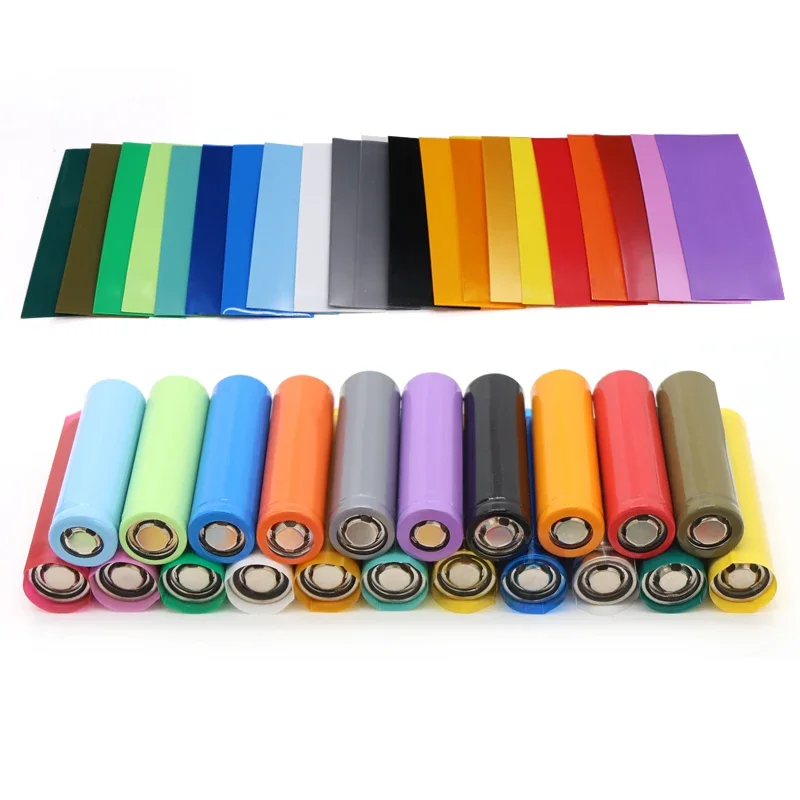20/30/50~300pcs 18650 Lipo Battery Wrap PVC Heat Shrink Tube Precut Width 29.5mm x 72mm Insulated Film Protect Case Pack Sleeve