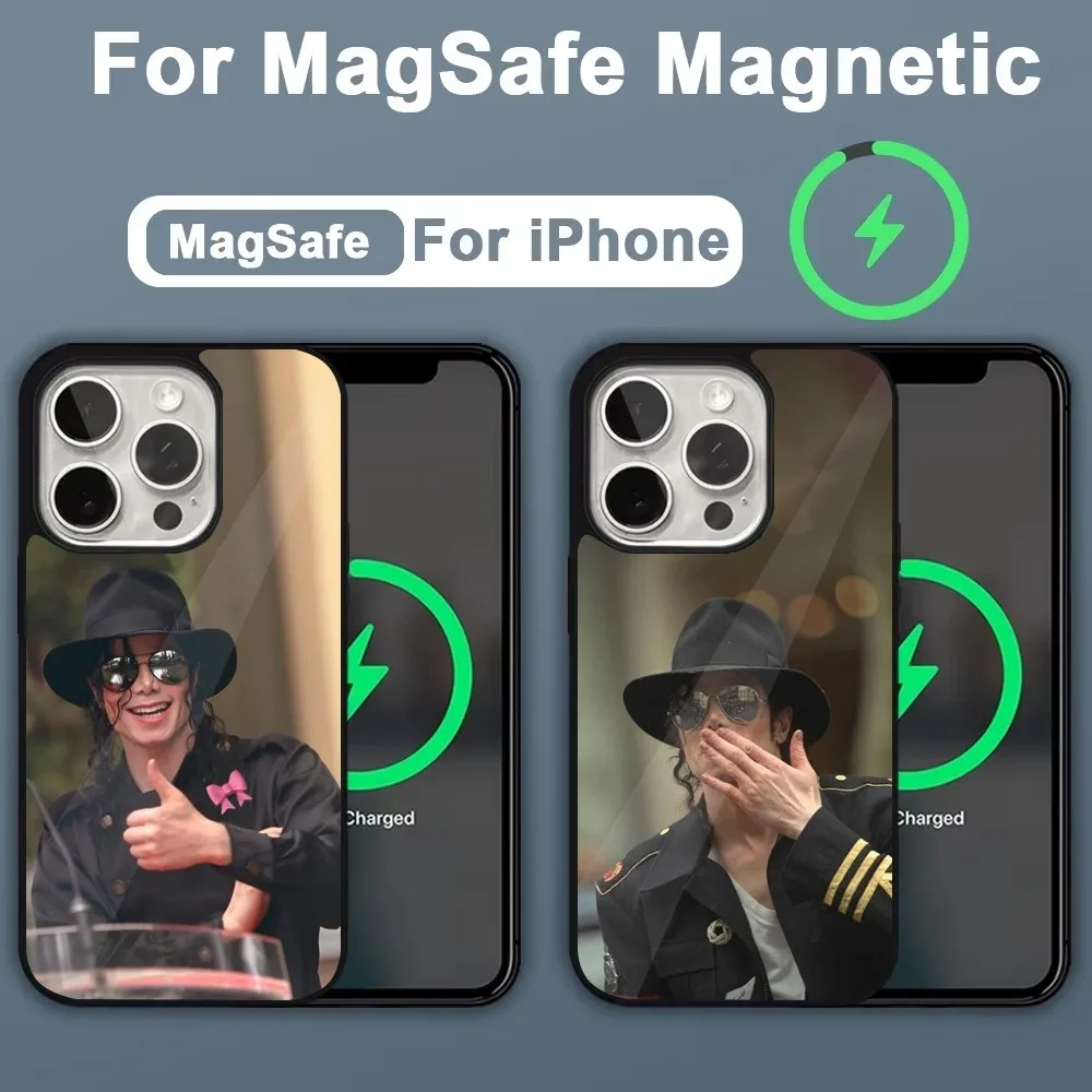 Singer M-Michael J-Jackson Phone Case For iPhone 16,15,14,13,12,11,Plus,Pro,Max,Mini Magsafe Magnetic Wireless Charging