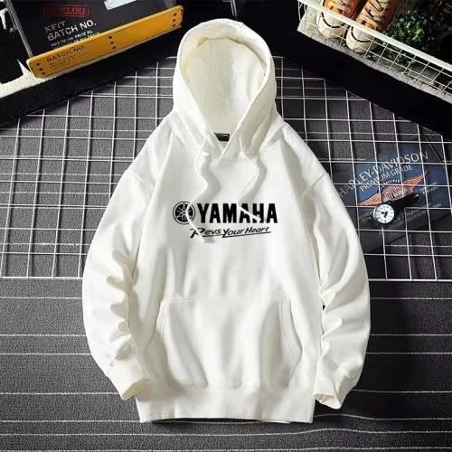 الشتاء أزياء ياماها المتضخم مقنعين سترة الرجال تنفس القطن هوديي زوجين دراجة نارية سترة هوديي حجم كبير