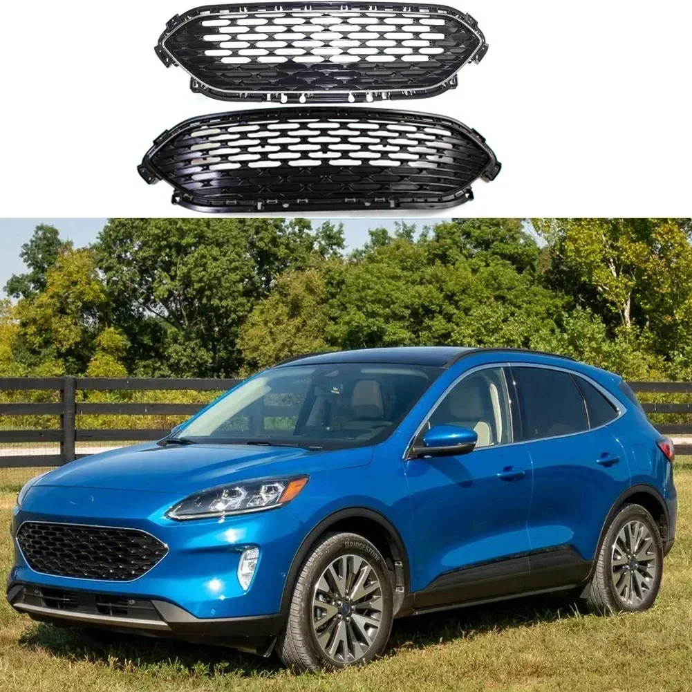 Front Racing Facelift Grilles Bumper Grill Honeycomb For Ford Escape 2020 2021 2022 2023+