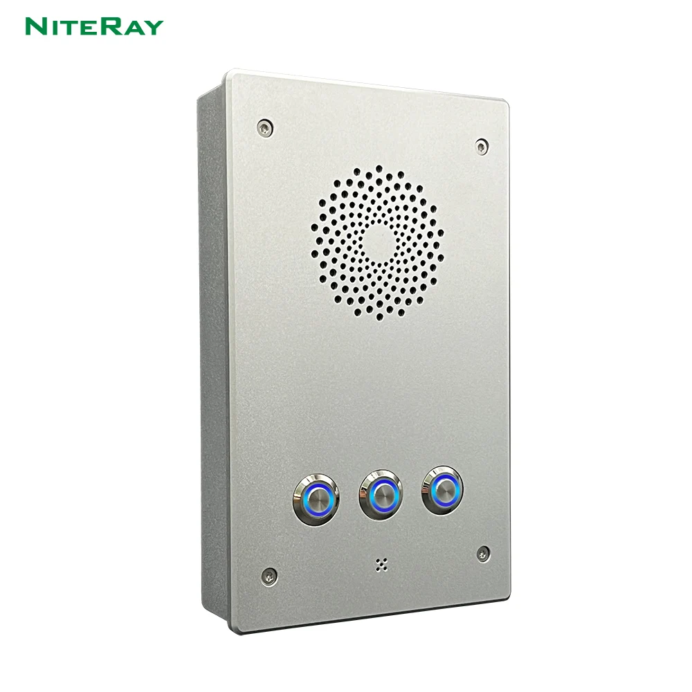 Waterproof Audio Door Intercom SIP Smart Caller Multi Three Buttons Gate Phone for Entrance Buiding