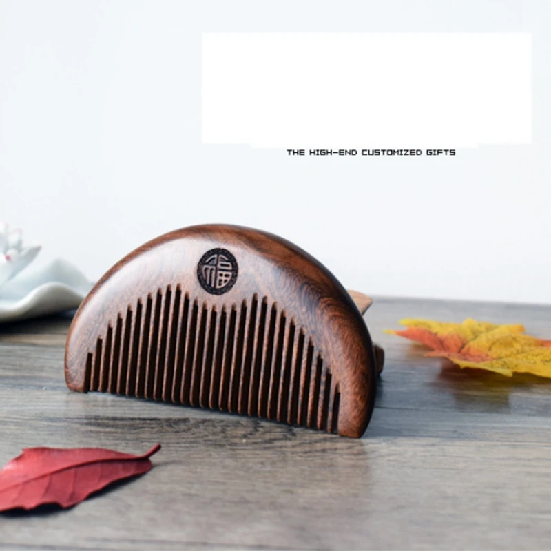 หวีดูแลเส้นผมหวีนวดไม้ธรรมชาติทำด้วยมือหวีไม้แกะสลักหวีไม้จันทร์หวีนวดป้องกันไฟฟ้าสถิตย์