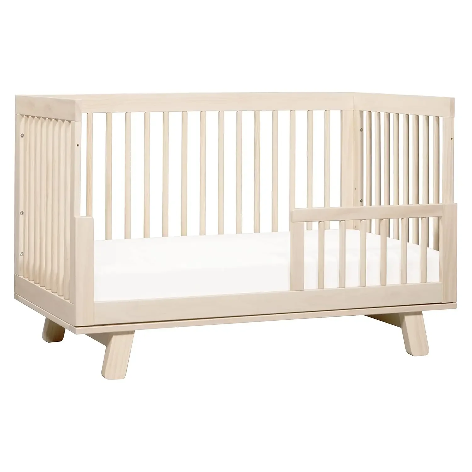 Babyletto Hudson 3-in-1 Convertible Crib with Toddler Bed Conversion Kit in Washed Natural, Greenguard Gold Certified