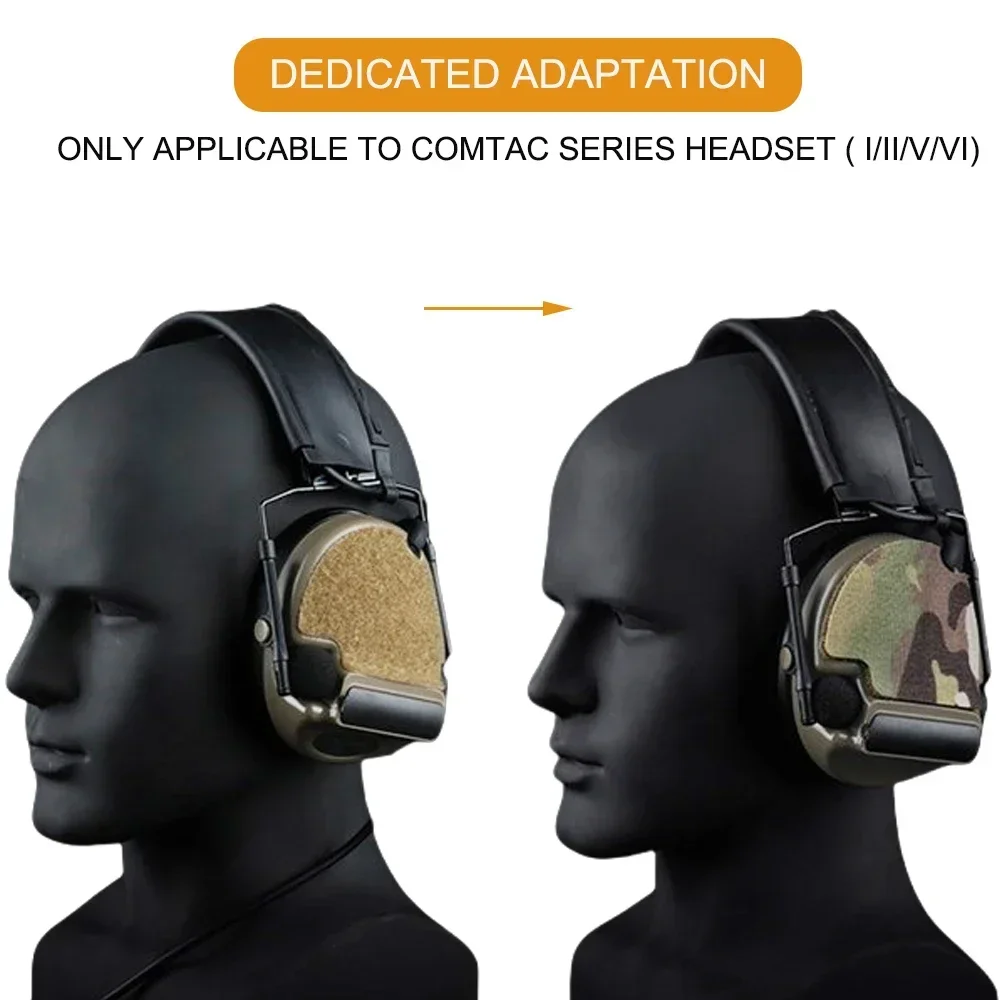 COMTAC Serie Headset Aufkleber Camo Klettverschluss Kabelaufbewahrung 2-in-1 Magic Patch für ComTac (II/III/V/VI) Jagd-Schießkopfhörer