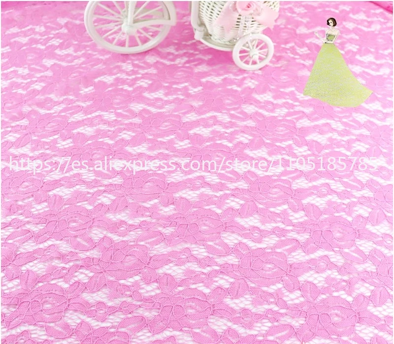 

New Stretch Rose Lace Decal Fabric Handmade Three-dimensional Hollow Dress and Clothing Mesh Background Decoration Accessories