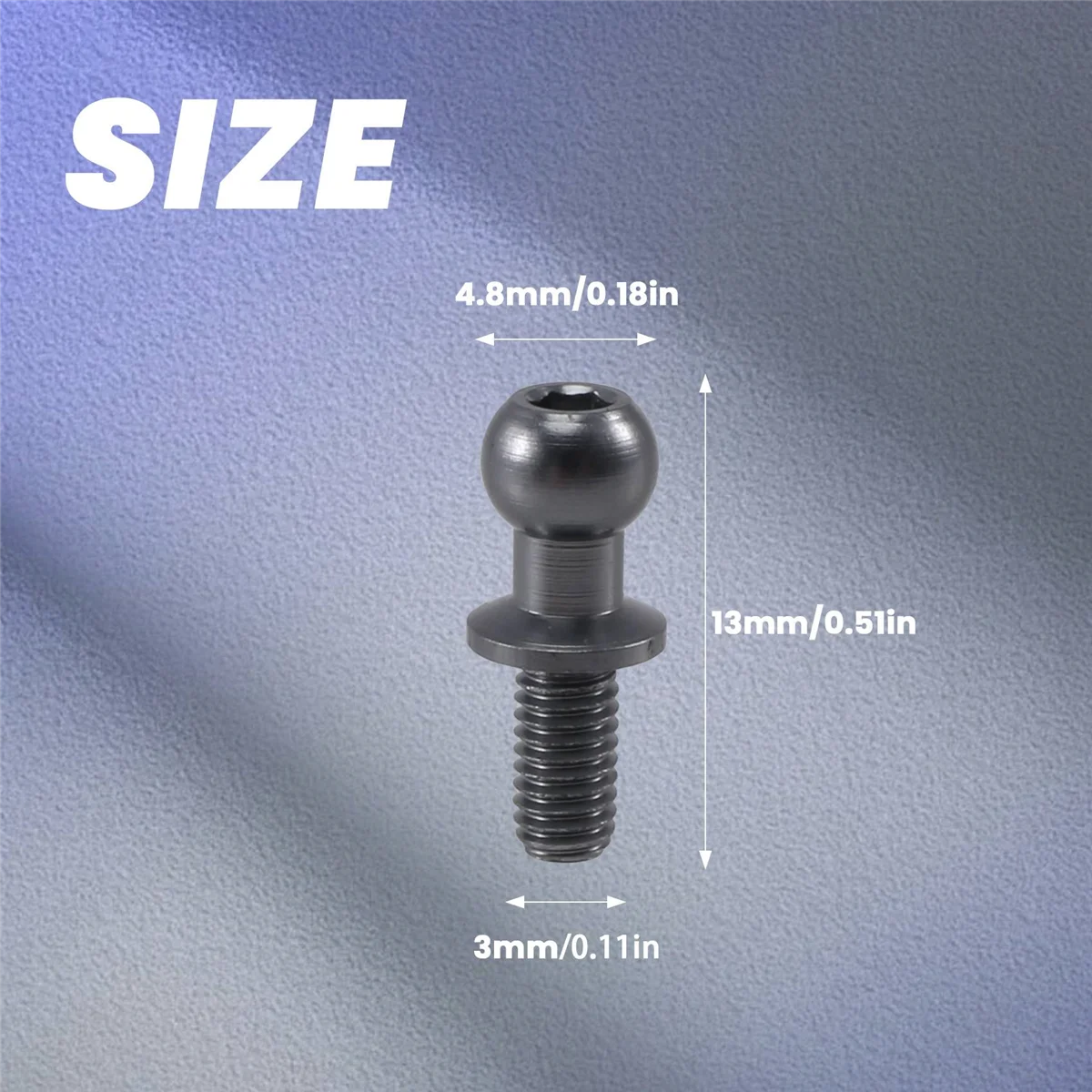 New 10Pcs M3 Metal Hex Ball Head Screws for Tamiya TT01 TT02 Sakura D5 1/10 RC Drift Car Spare Parts Universal,Silver