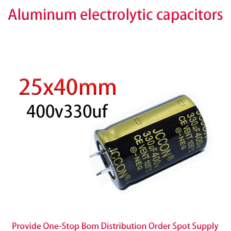 400v330uf 400V size 25x40mm black gold power adapter welding machine inverter capacitor 10PCS