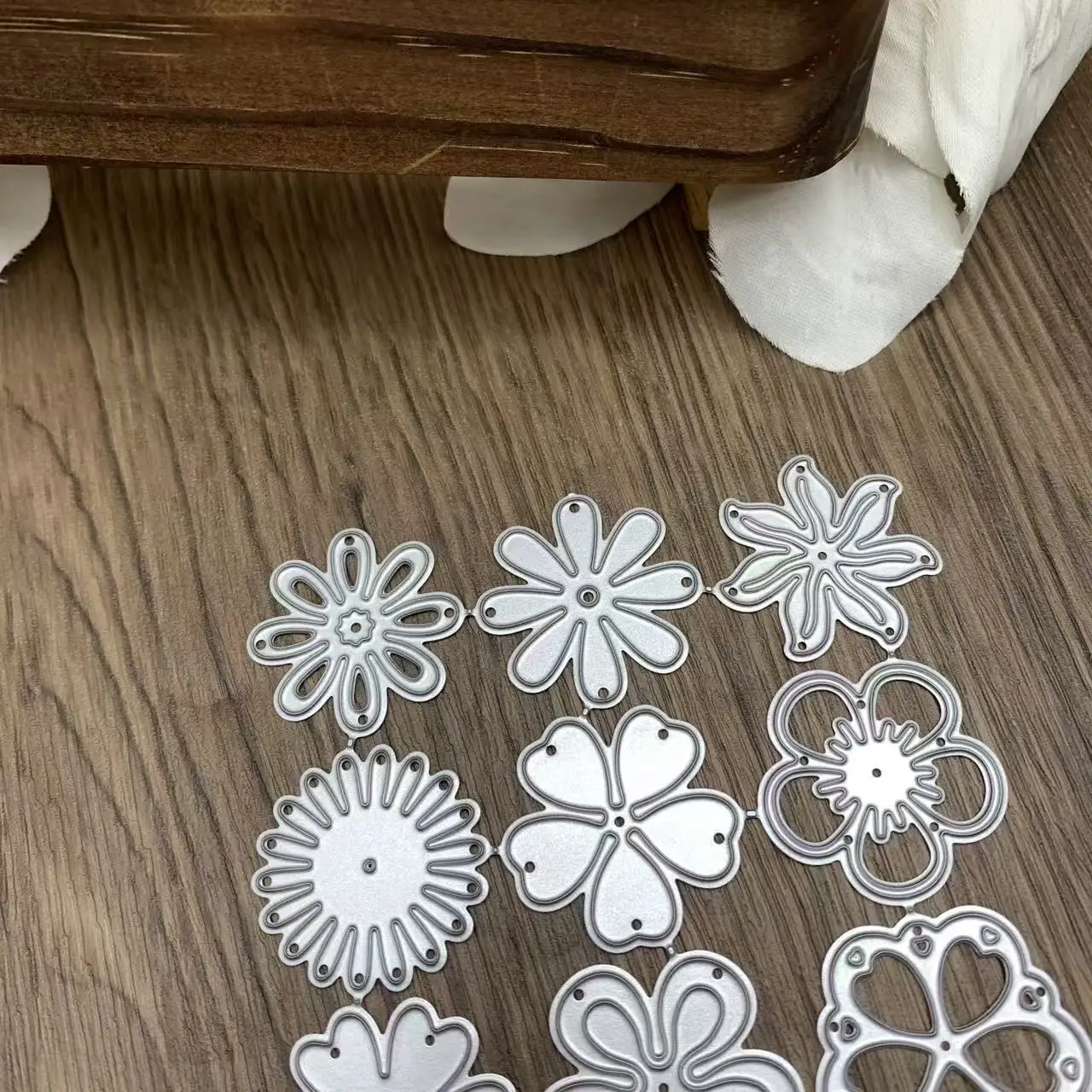 Blumen-Kombinations-Metallstanzformen Mehrschichtige Blütenblätter Florale DIY Scrapbooking Kartenherstellung Stanzformen – Detail 4