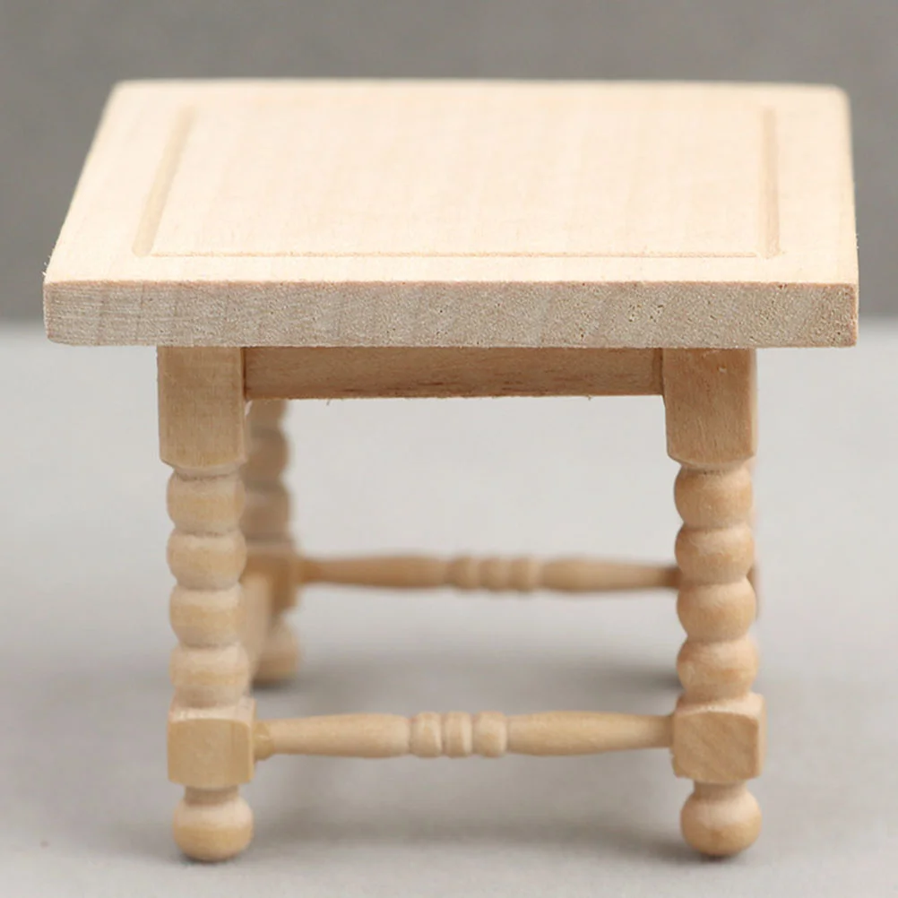 Mini-Möbelmodell, kleiner Tisch für Haus, Ende, Figur, Miniatur-Spielzeug, Tee-Requisite, Holz, Holz-Layout, Dekor