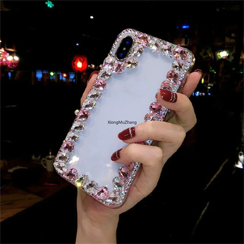 Rhinestone Custom Case for Huawei Honor 10X Lite 9X Pro Crystal Case for Honor 100 Pro 90 Lite 80 70 50 20 Pro 10 Lite 9A 9C 9X