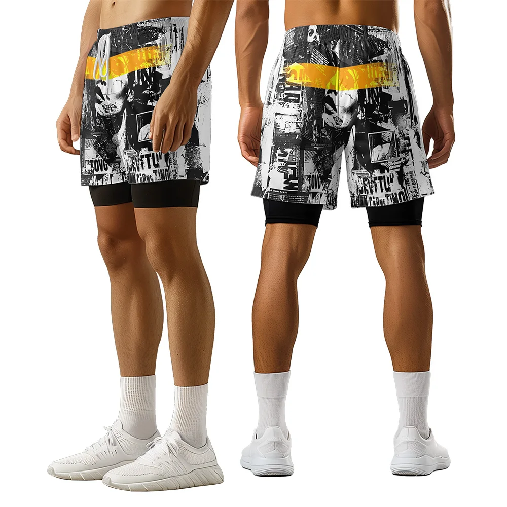 

2024 new original printed 3D printing casual outdoor fashion high street quick drying sports basketball shorts men's shorts