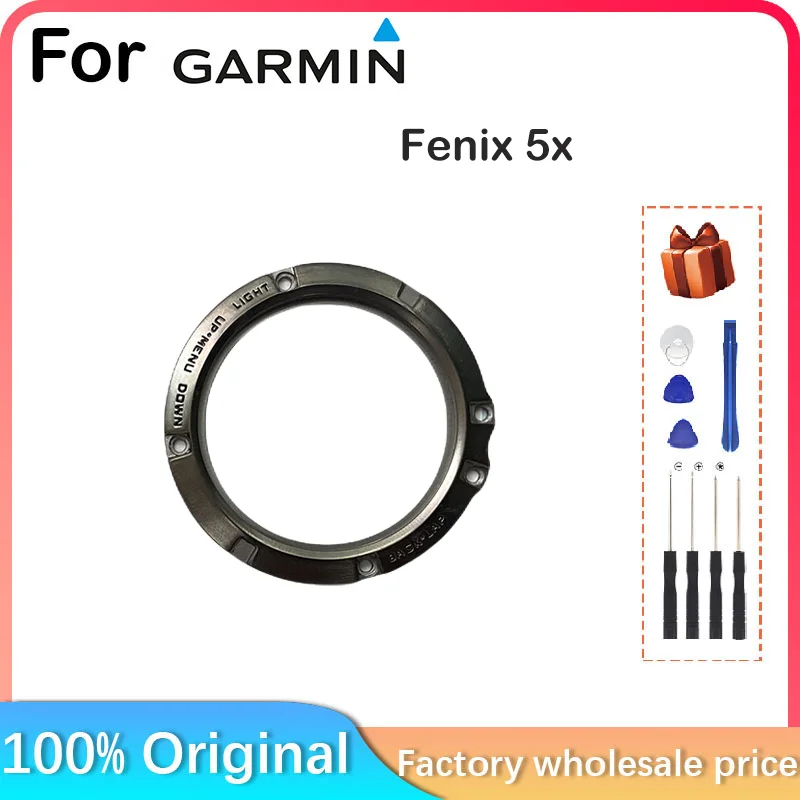 New Frame For Garmin Fenix 5x Smart Watch LCD Screen with Frame + Cover Glass Repair Parts Replacement