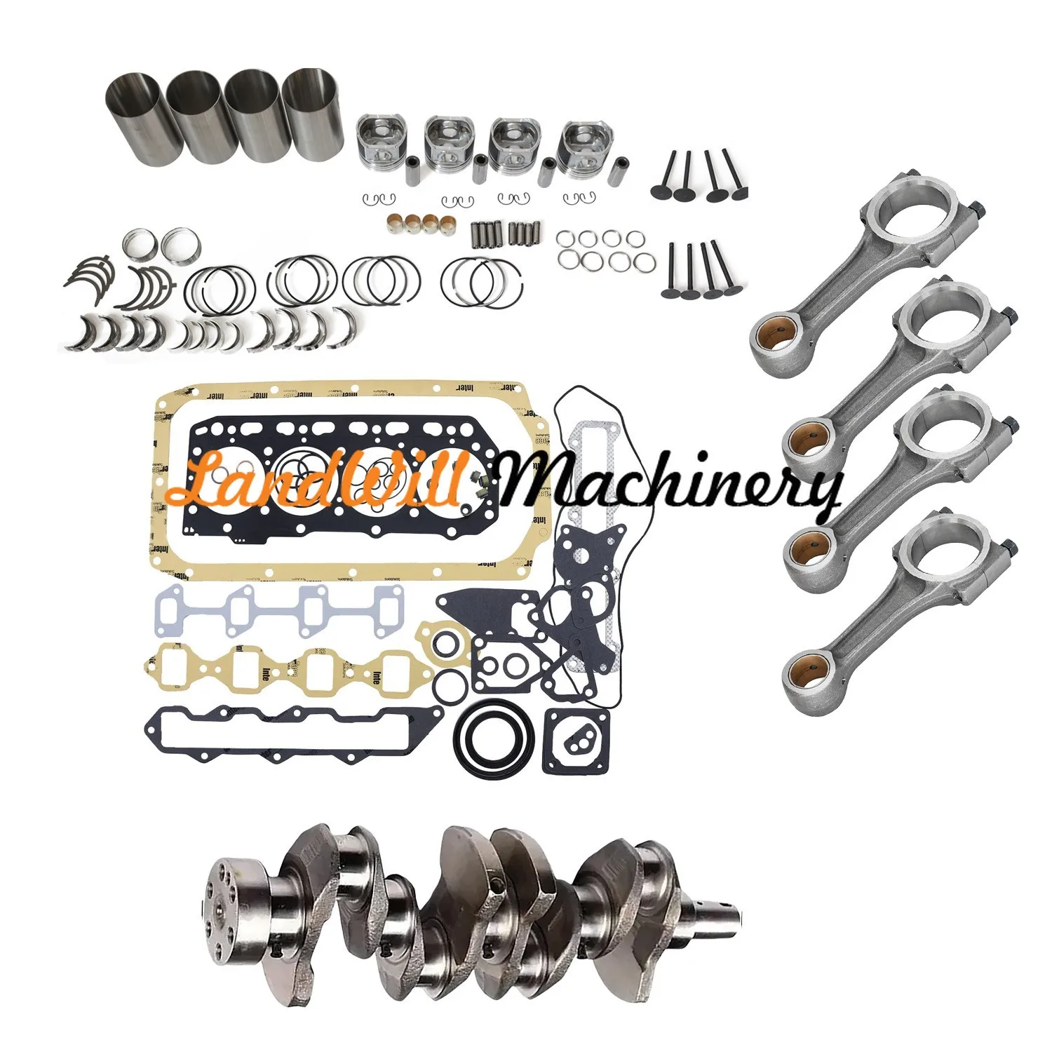 Overhaul Rebuild Kit Connecting Rod + Crankshaft Fits For Komatsu 4D88 Engine