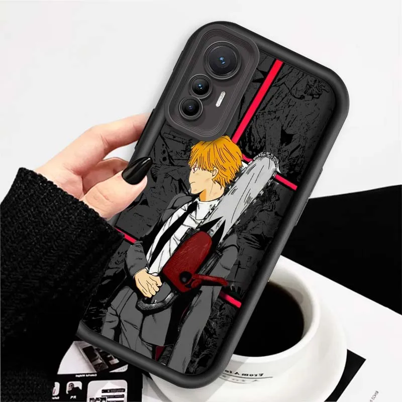 Anime Chainsaw Man Art For Xiaomi Mi 15 14 14T 12 12T 11 11i 11X Lite Pro 5G Eye Ladder Soft TPU Cover