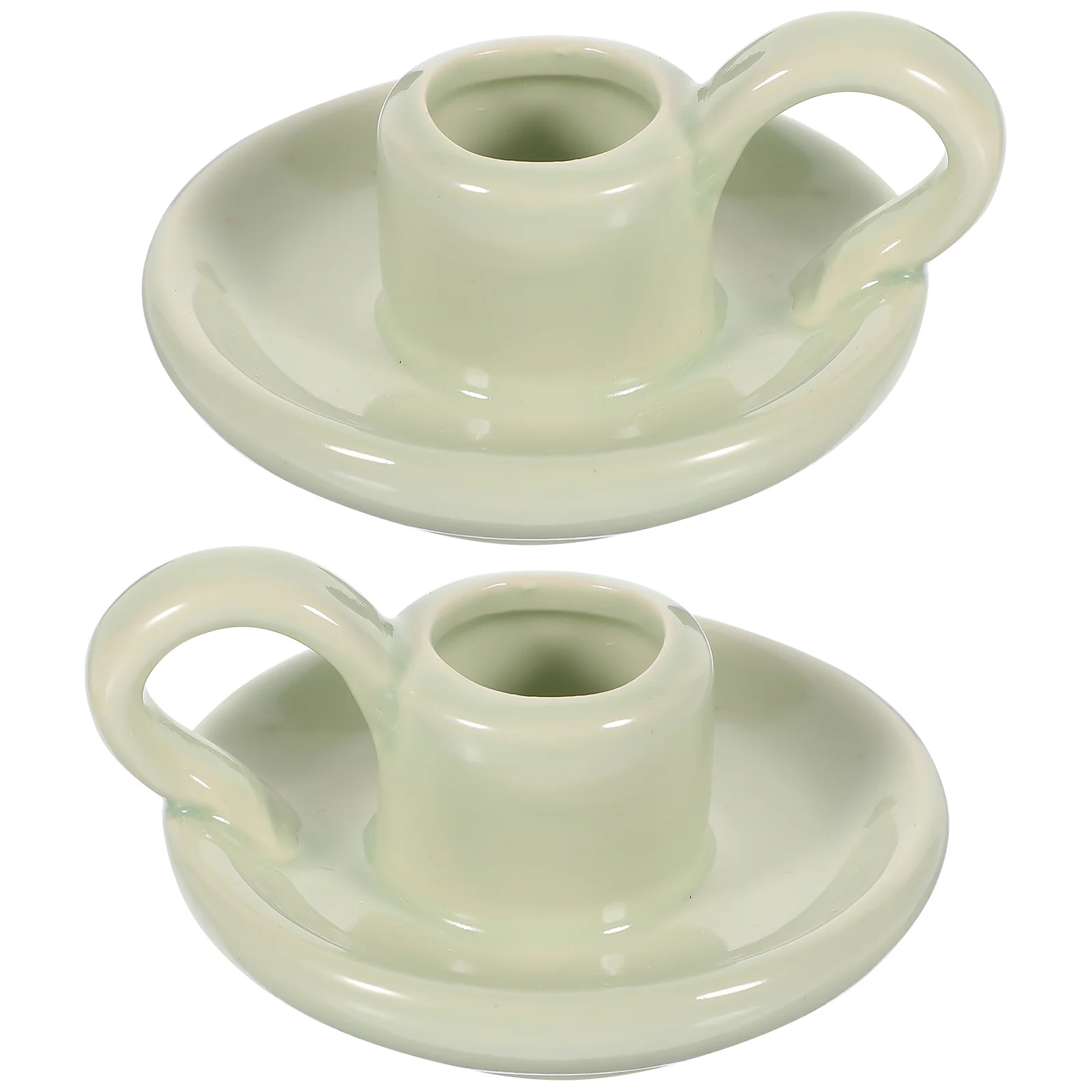 

2Pcs Ceramic Holder Modern Simple Design Decorative Tabletop for Wedding Party Home Office Living Room Decor Centerpiece