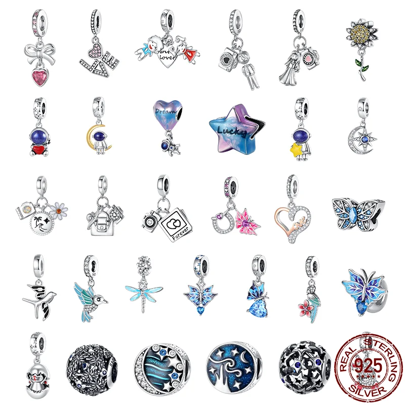 

Fit Pandora 925 Original Bracelet Traveling, Astronauts, Early Spring Charms Beads For MS DIY Christmas Jewelry Gift Making