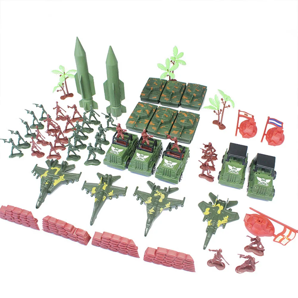 

307PCS/Set Military Sandtable Game Scale Model Soldier Aircraft Tank Simulation Models Ornaments Home Decor Crafts