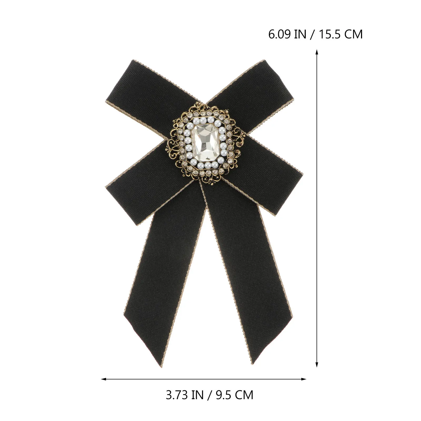 

Decorative Bow Brooch Rhinestone Studded Clothing Ornament Elegant Stylish Clothes Accessory Unique Brooch Pin