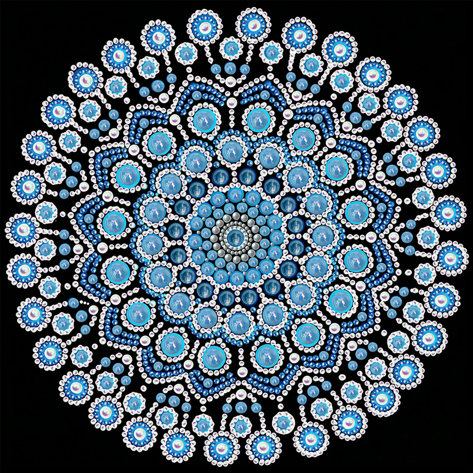 

DIY Mandala Pearl Painting Kit 25x25cm Pearl Painting Art Kits Without Frame for Adults Beginners Home Wall Decor