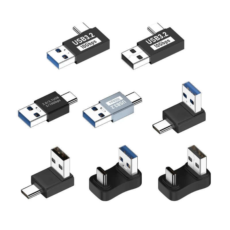 

90/180 Degree Elbow USB C OTG Adapter USB C Type C Male to USB Male Converter U Shape USB-C 3.0 Connector for Computer Phone