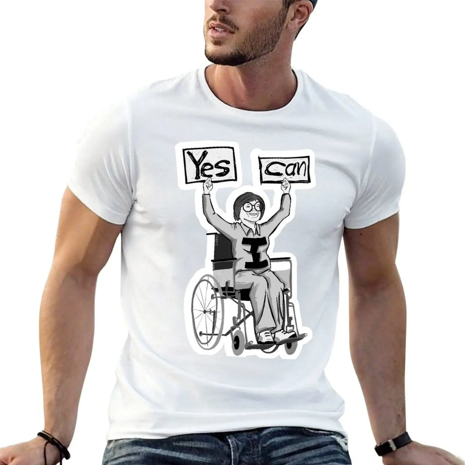 

Yes I can - Judith_Heumann T-Shirt t shirt man plain t shirts cotton 100% T-Shirt