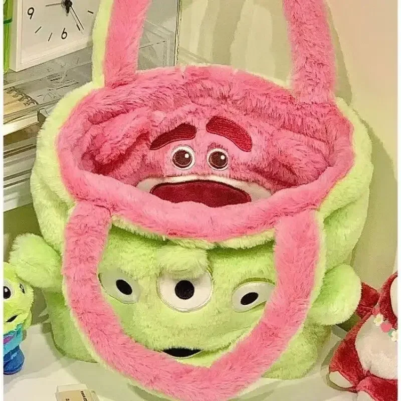 Disney Winnie Bear Turn Into Tigger Plüschhandtasche Cartoon Reversible Lotso Wechseln Sie sich Alien Plüschpuppentasche Weihnachten Frauen Mädchen Geschenk