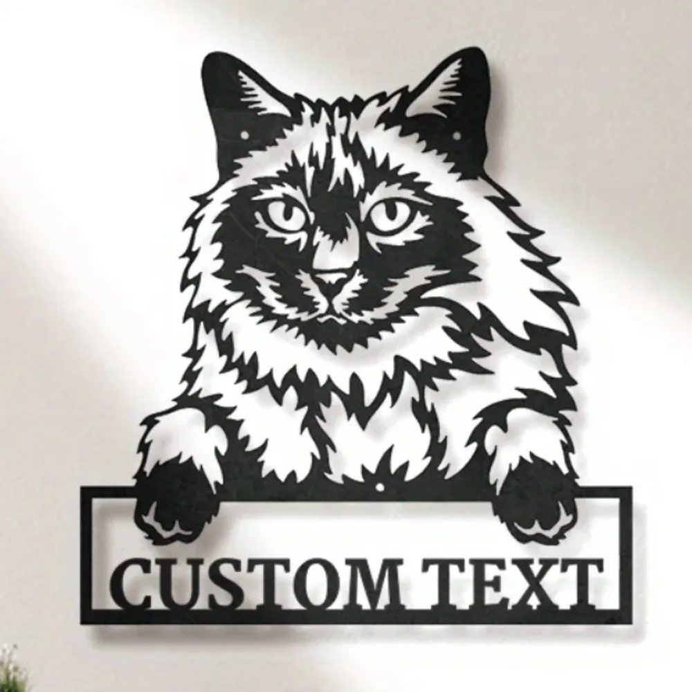 

Exquisite Custom Balinese Cat Wall Ornament - Tailored Sign. Ideal Gift for Cat Lovers' Homes, Adding Charm.