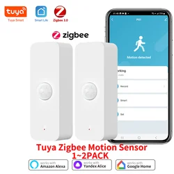 Tuya Zigbee 3.0 PIR Motion Sensor Smart Sensor APP Remote Control Works With Google Assistant Yandex ZHA SmartLife Alexa