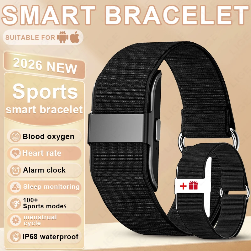 

Original LIGE Smart Bracelet Sports Band Heart Rate Monitoring IP68 Waterproof Multifunction NO Screen Smart watch For Men Women