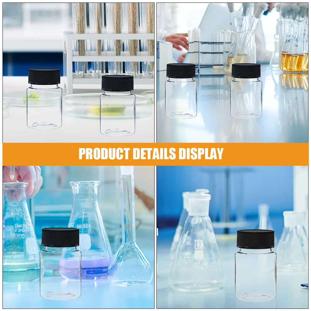 

24Pcs 30ml Reagent Storage Bottle Secure Cap Wide Mouth Design Compact Travel Bottle for Oil Reagent Sealing Bottles with Caps