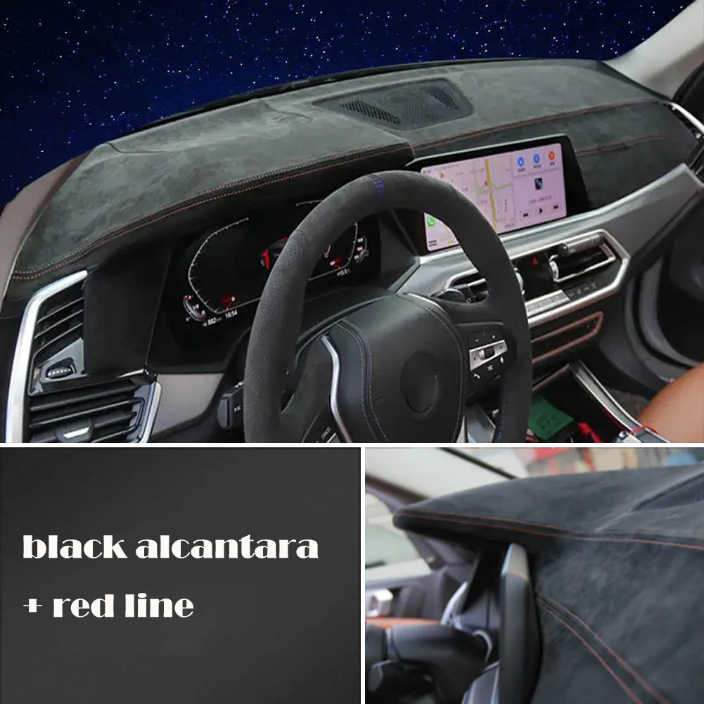 Car Dashboard Cover in Alcantara for BMW X5 X7 2019 Shade Cushion Pad Carpets Accessories Car-styling