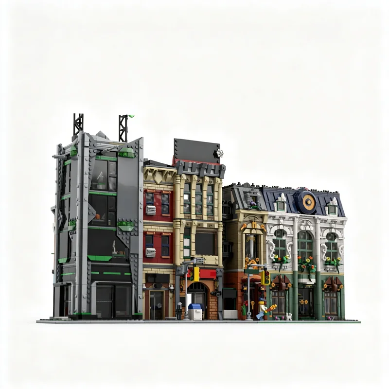 955pcs MOC Modular Daily Bugle Super Heroes Marvelled Model Building Blocks Toy Gift Creative Display Collectible Desk Premium