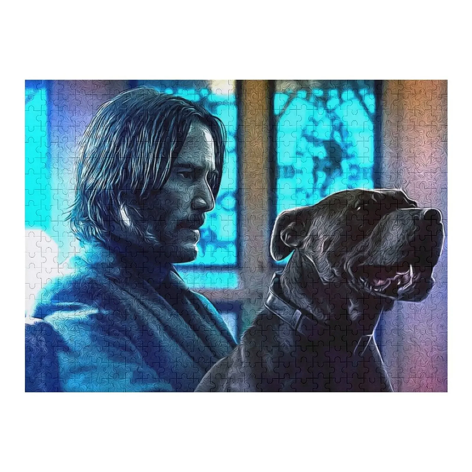 

John Wick and Dog Jigsaw Puzzle Personalized Gift Married Personalized Gift Ideas Customs With Photo Puzzle