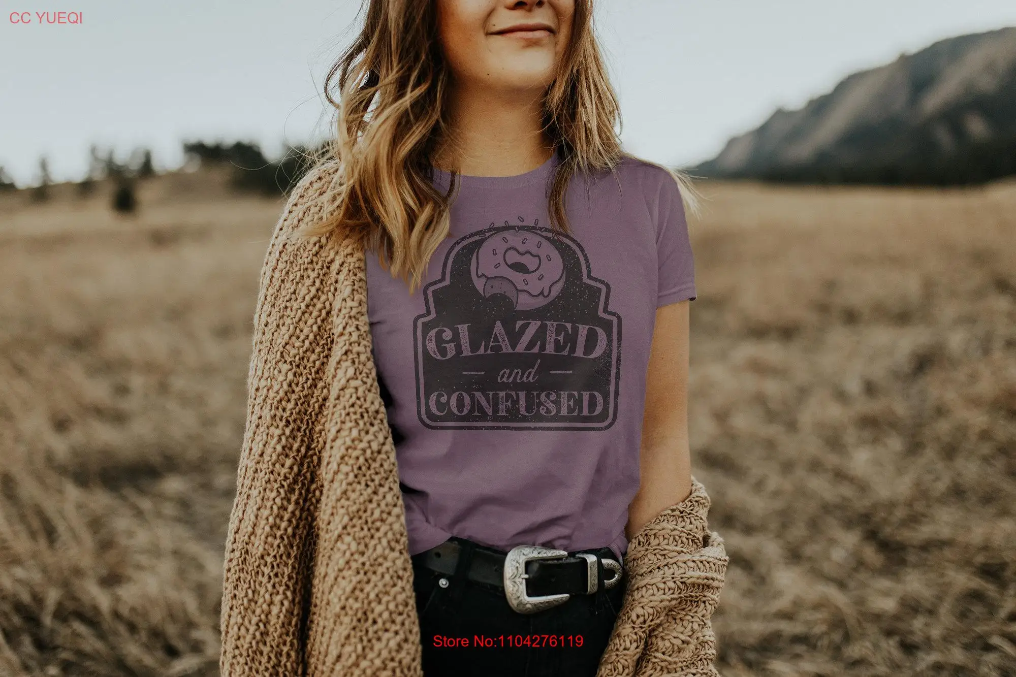 Glazed and confused T Shirt Funny Doughnut Comfortable relaxed sofT Vintage distressed tee Donut logo