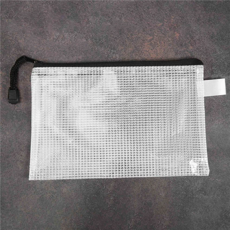Qy-30Pcs b6 malha zíper bolsa 5.3x7.7 Polegada, saco zip impermeável para material de escritório escolar, quebra-cabeças e armazenamento de organização de jogos