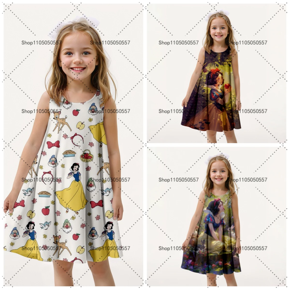 

Girl's sleeveless dress with bright colors and interesting patterns, lightweight, easy to wear and wash in summer, shop now!