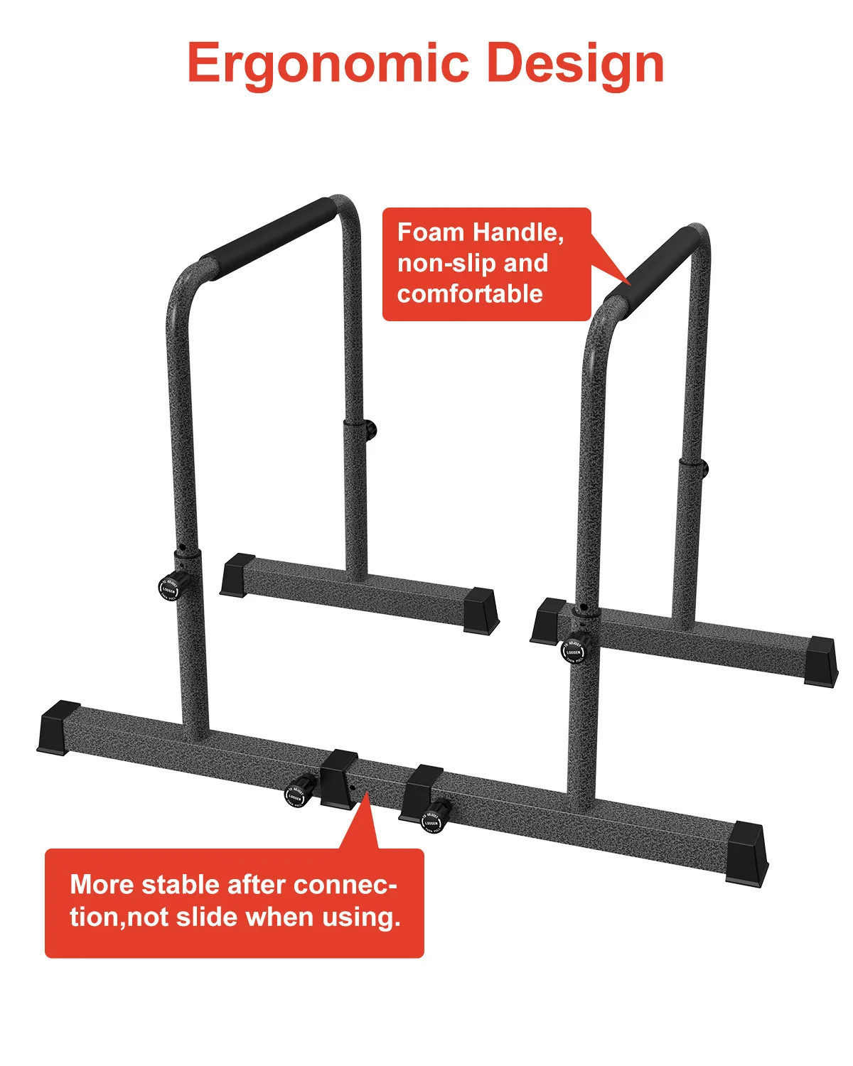 Adjustable Gym Horizontal Indoor Fitness Equipment Adjustable High Parallettes, Calisthenics, Dip Bar Gymnastics bar