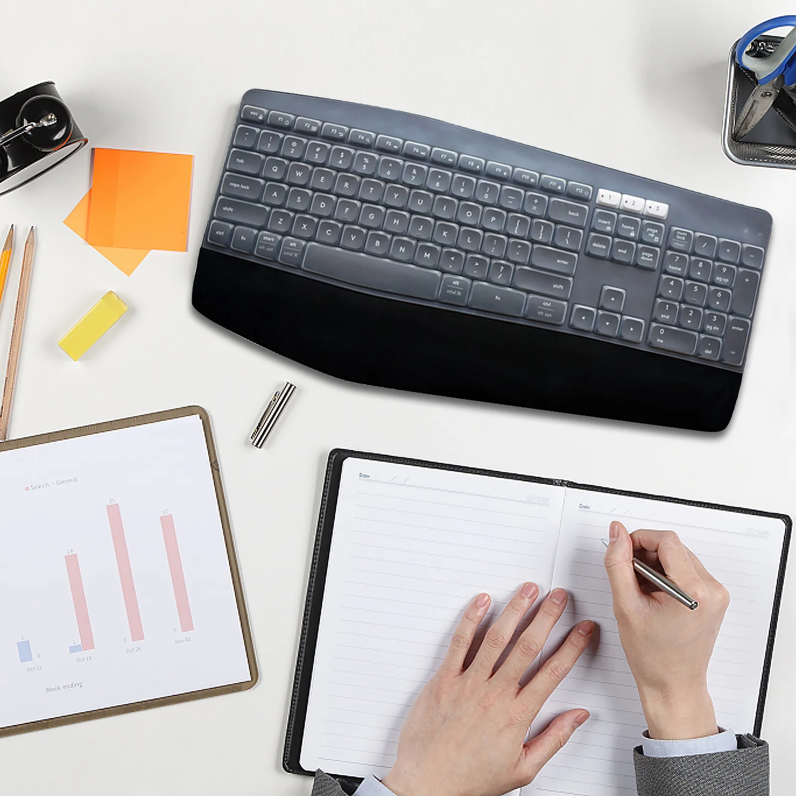 

Silicone Keyboard Cover Ultra Thin Durable Flexible Protective Skin Compatible for Mk850 Computer Keyboard Skin