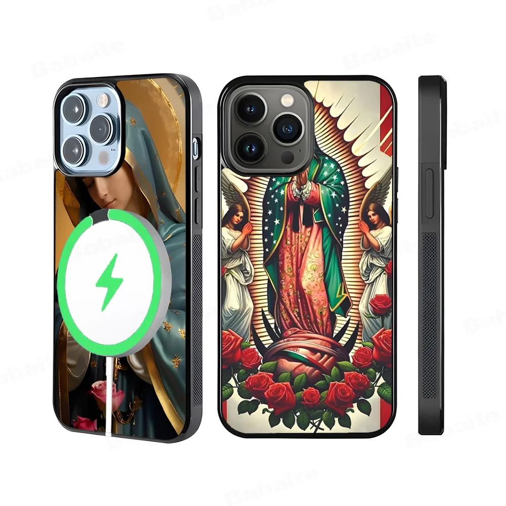 

Our Lady Of Guadalupe Retro Phone Case Magnetic Case For IPhone 16 14 13 12 11 15 Pro Max Plus For Magsafe Wireless Charge Cover