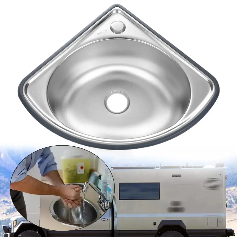 

RV Kitchen Sink Steel Bathroom Sink Camping Car Bar Steel Small Single Sink