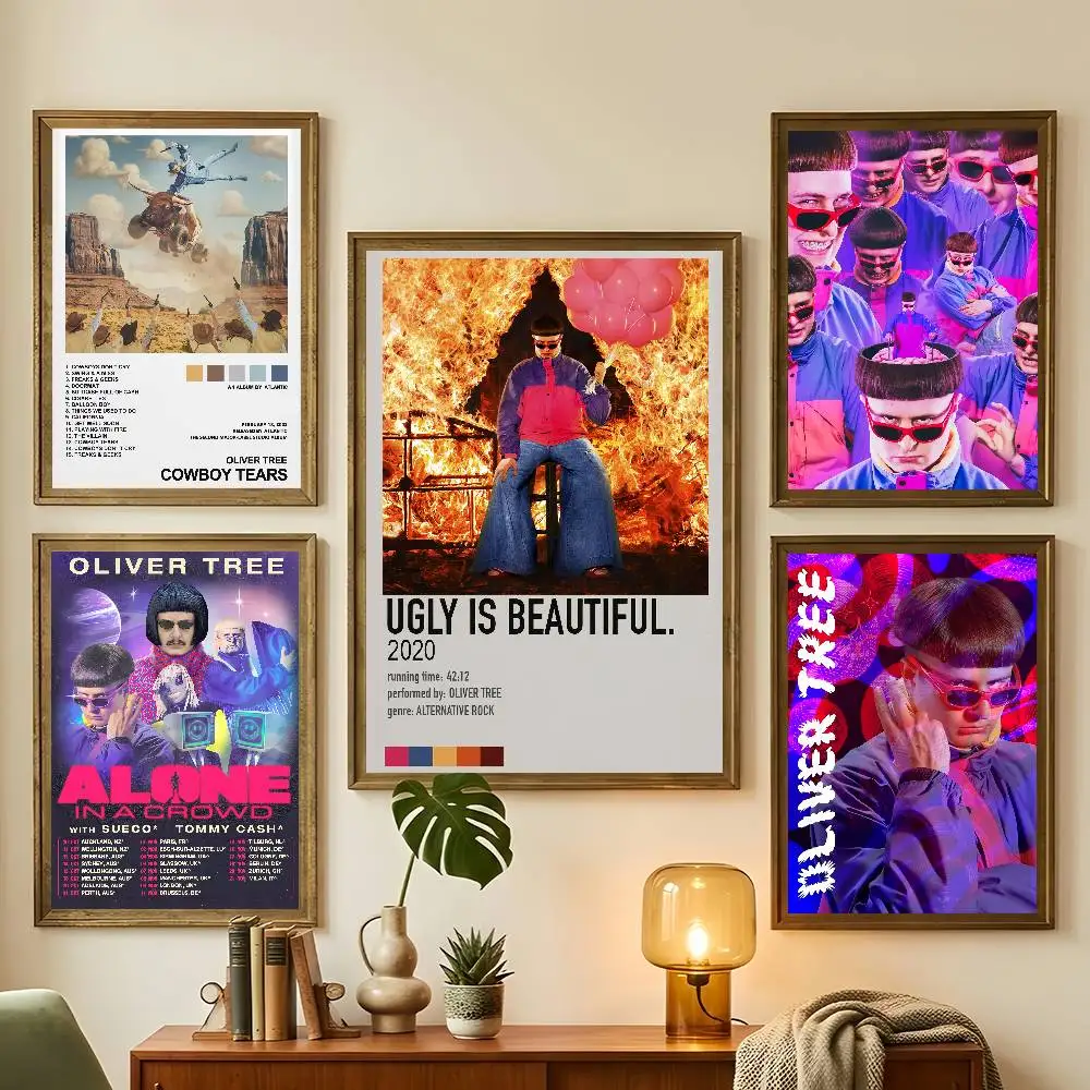Singer O-Oliver Tree Ugly is Beautiful Poster Wohnzimmer Schlafzimmer Bar Cafés Wanddekoration Geschenke