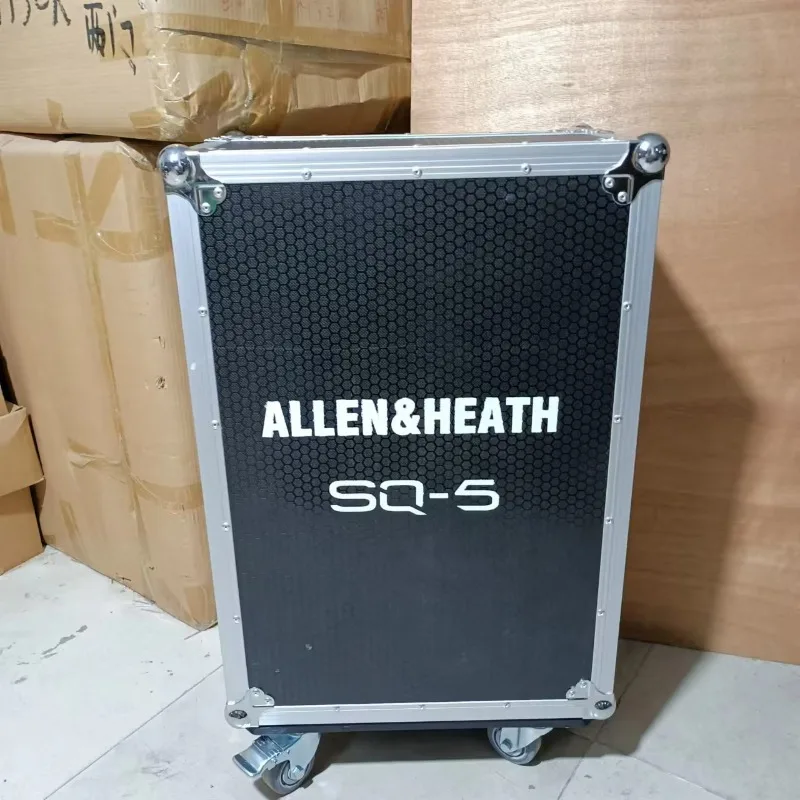 Flight Case for Allen Heath SQ5/SQ5+ Digital Mixer, Heavy-Duty ATA Road Case with Pull Rod & Wheels,  for Live Sound and Touring