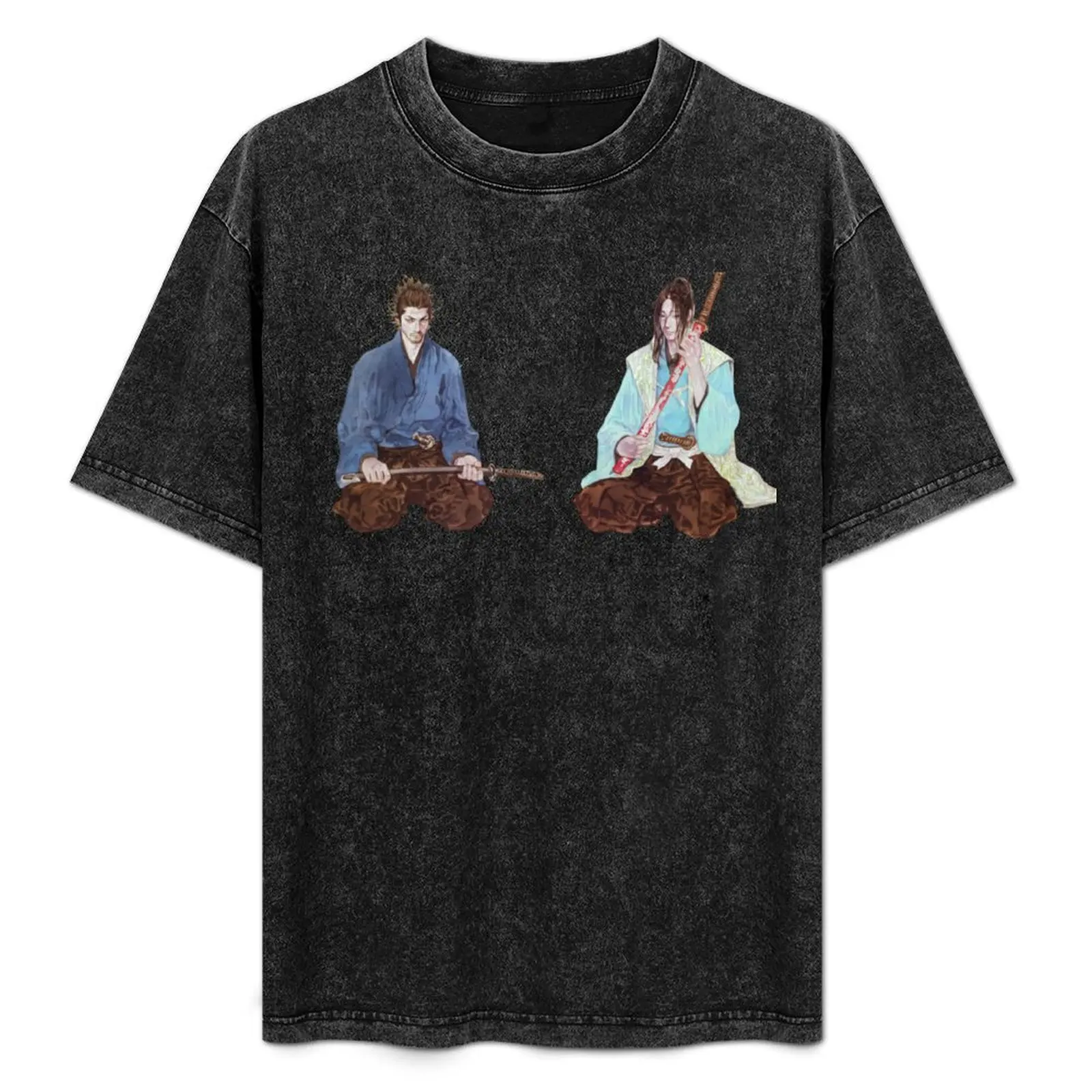 Vagabond Manga Miyamoto Musashi & Sasaki Kojiro T-Shirt blacks sublime mens vintage t shirts