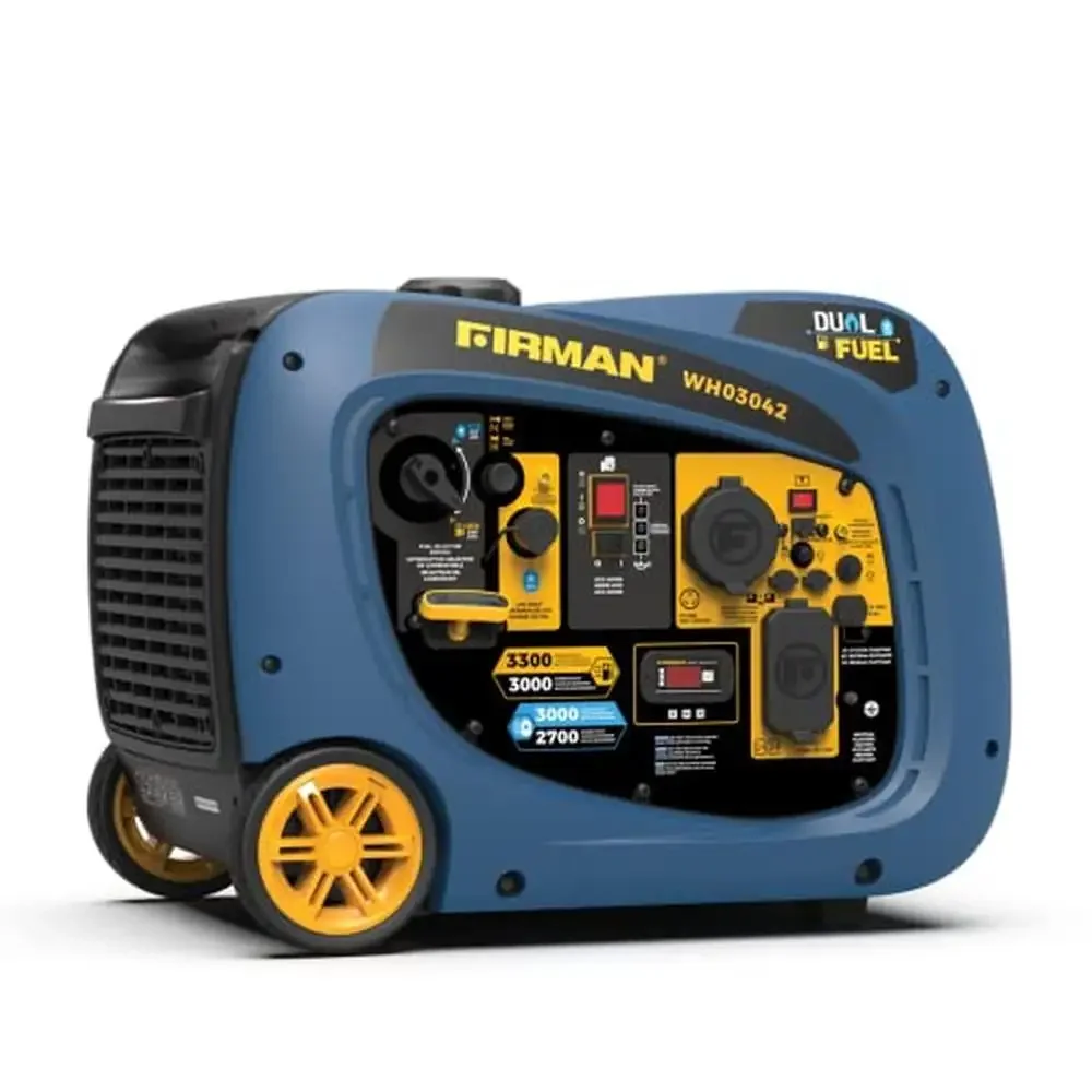 

WH03041 Dual Fuel Inverter 3300/3000W Recoil Start Gasoline or Propane Powered Parallel Ready Portable Generator