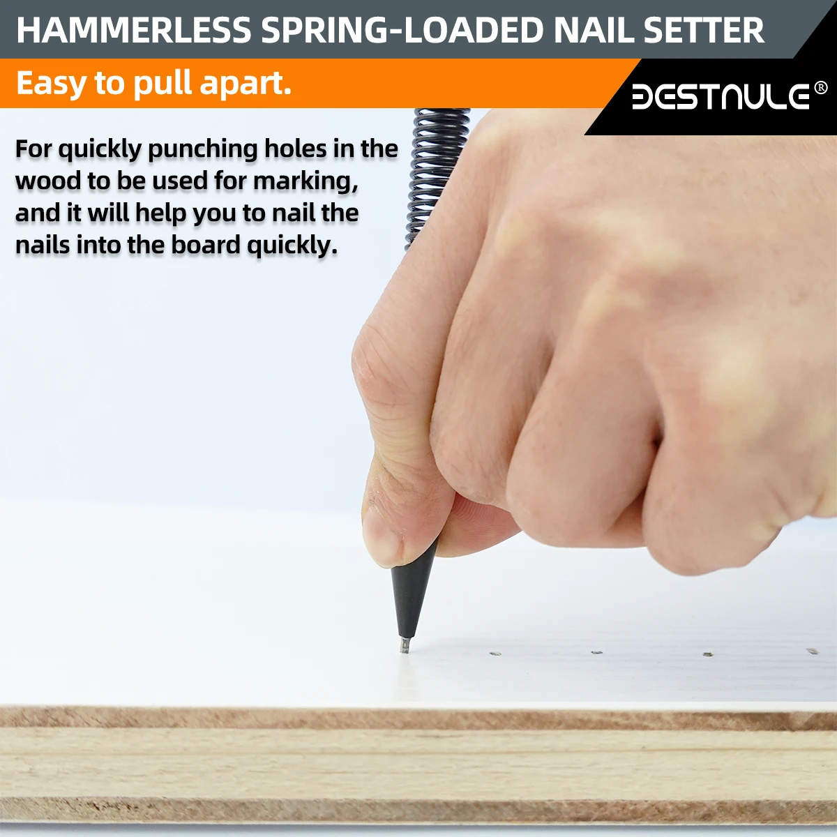 BESTNULE 5 قطع مسمار اضع مزدوج رئيس مسمار مجموعة و المزدوج رئيس مركز لكمة و Hammerless الباردة إزميل و المفصلي دبوس مزيل لكمة مجموعة